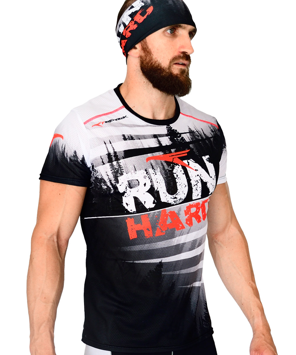 Firehawkwear ® Camiseta Trail running Hombre #Rock&Trail