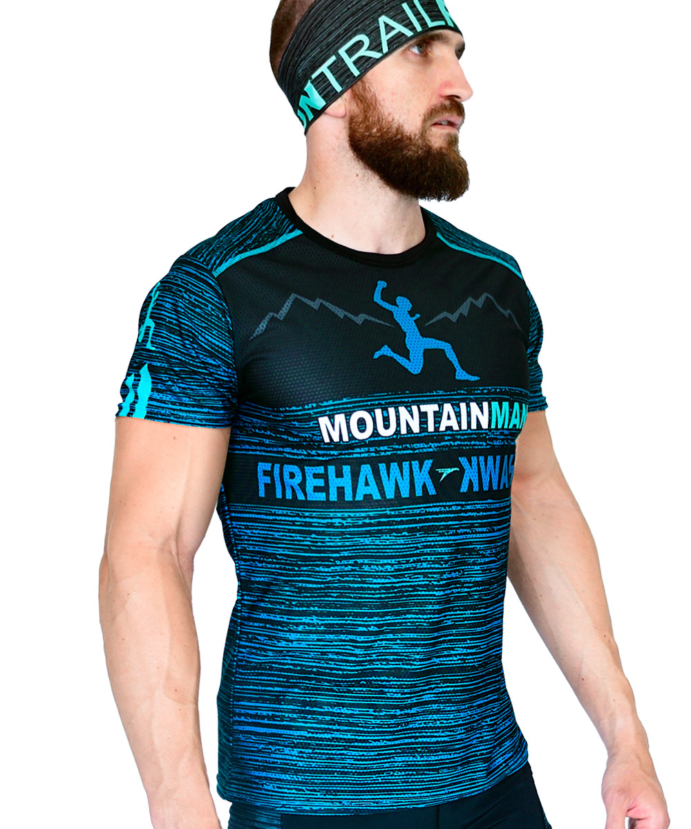 Firehawkwear ® Camiseta Trail running Hombre # Mountain Man
