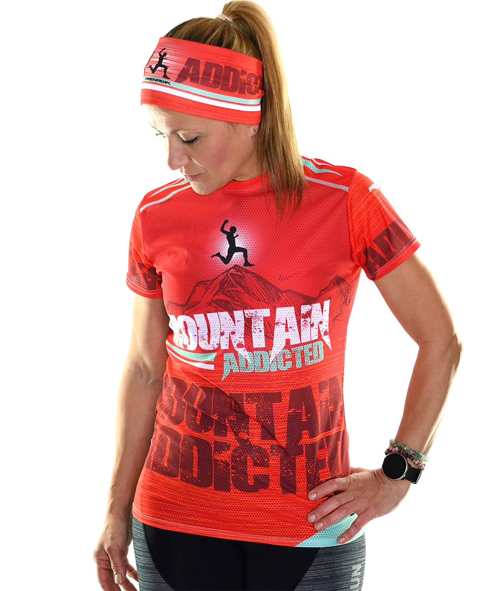 Camiseta Trail Running Mujer #Mountain Addicted '21 Red