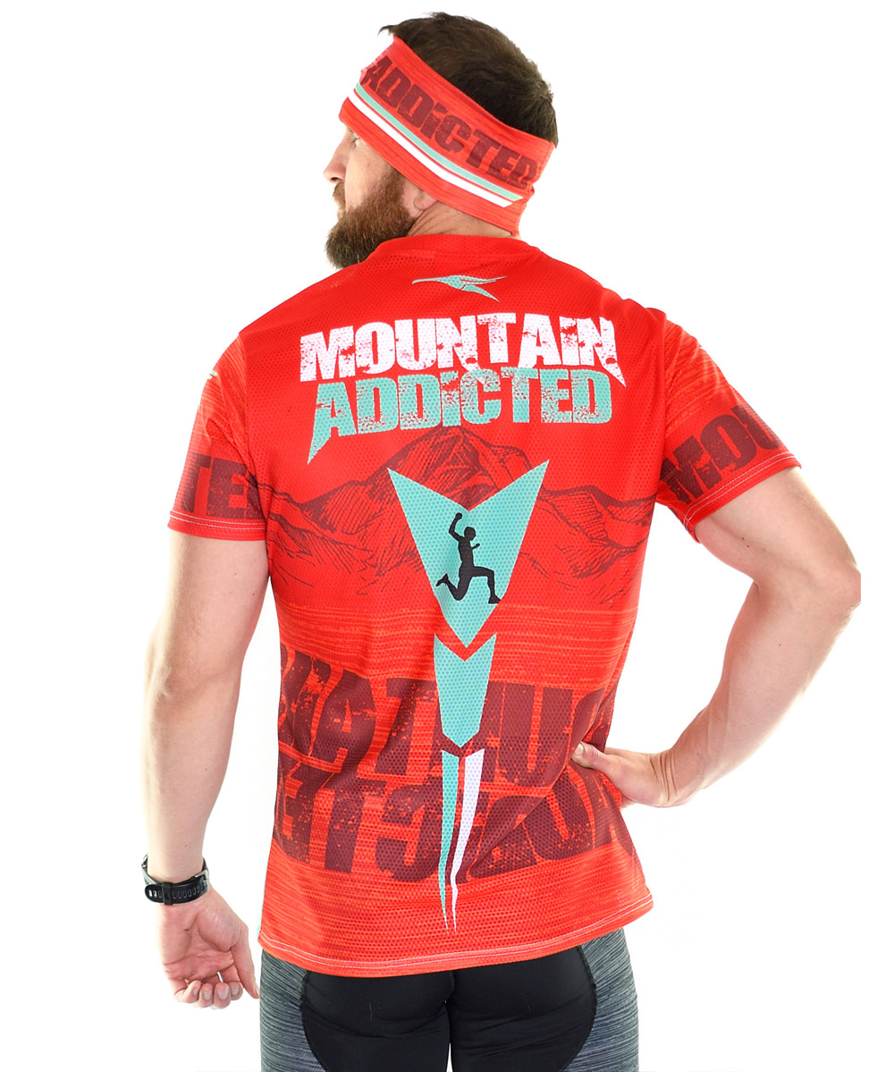 Camiseta Trail Running Mujer #Mountain Addicted '21 Red