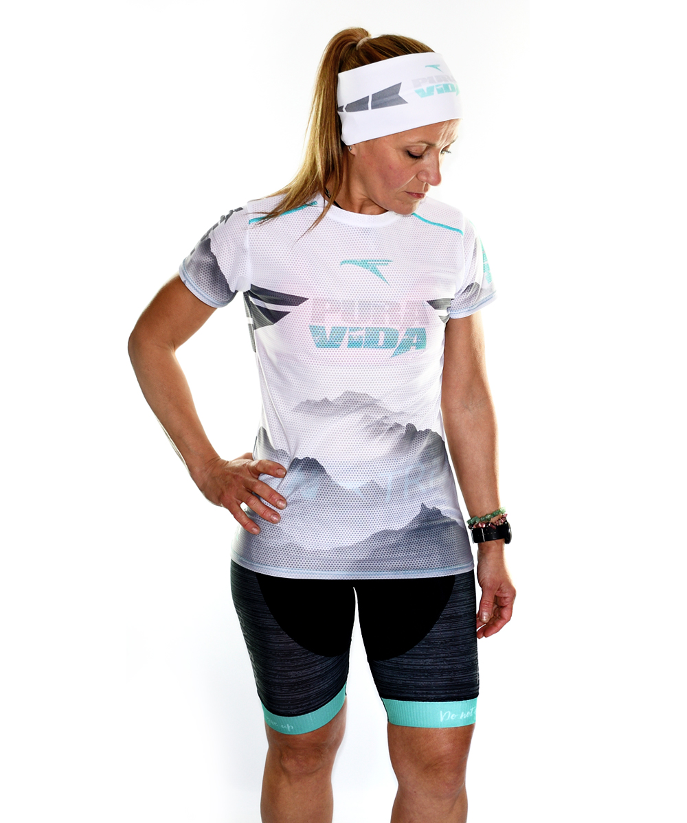Camiseta Trail Running Mujer # Pura Vida Grey