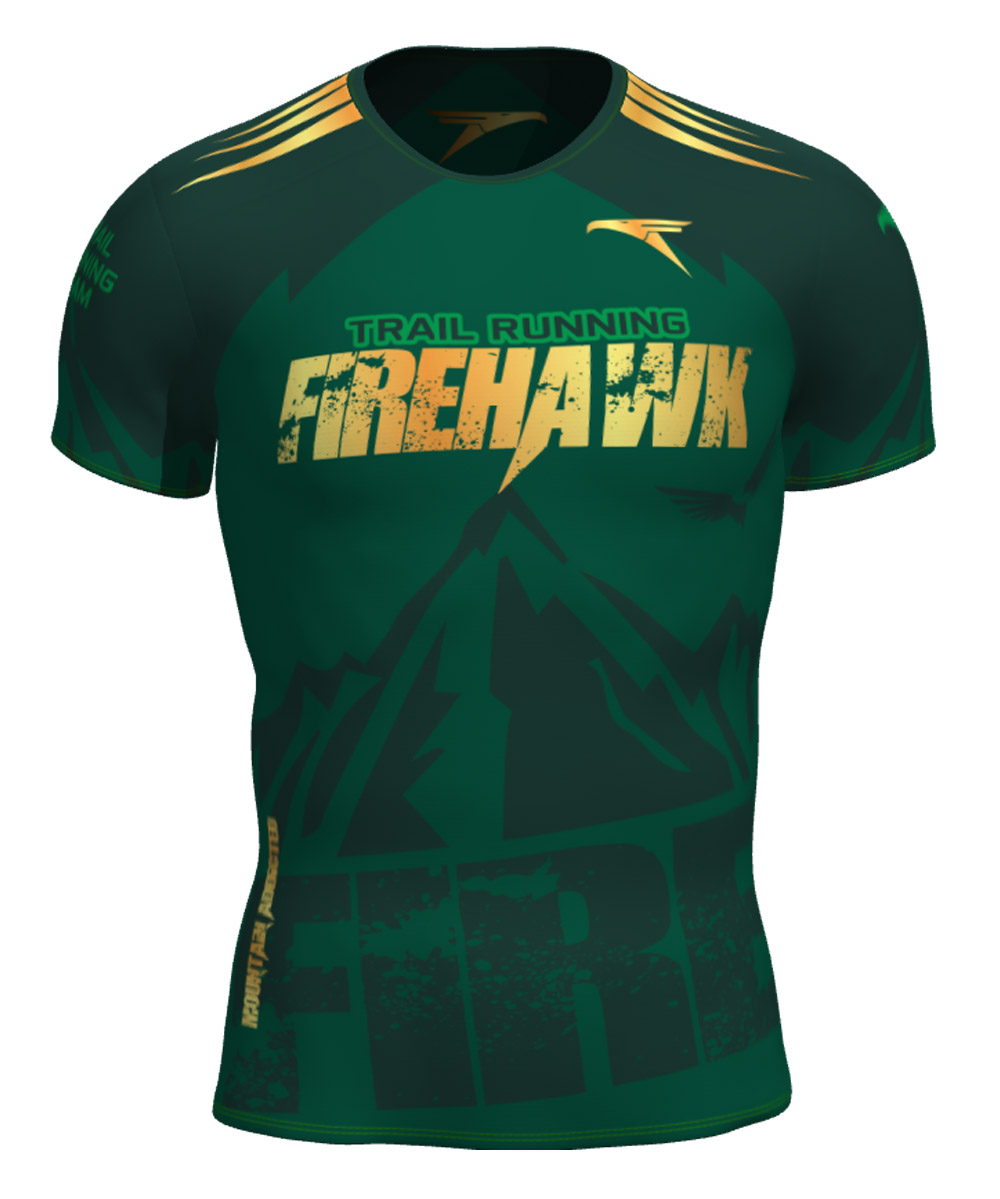 Camiseta Trail Running Unisex #FIREHAWK GREEN