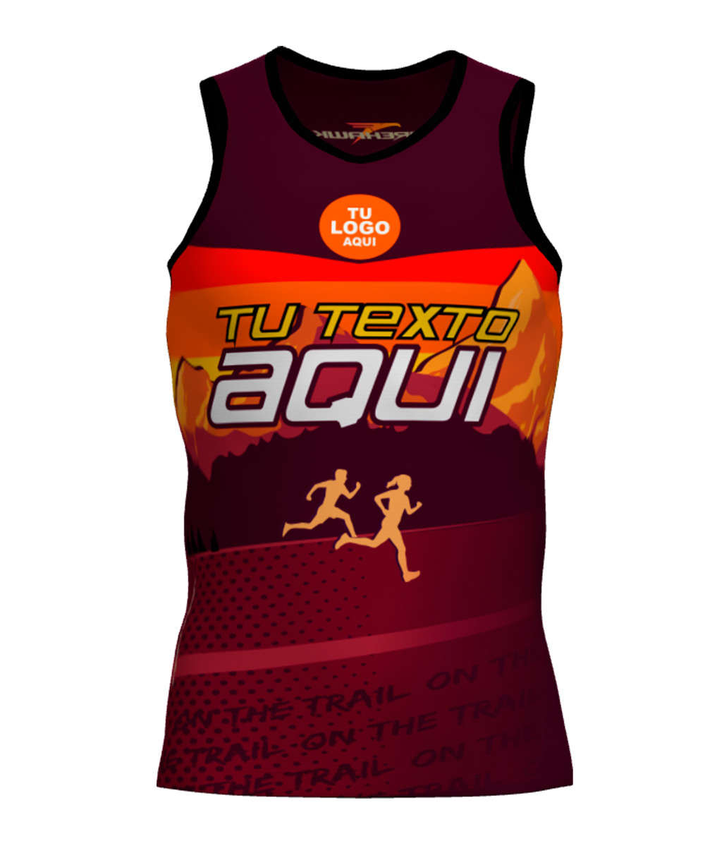 Camiseta Tirantes Trail Running Personalizada # Diseño 37