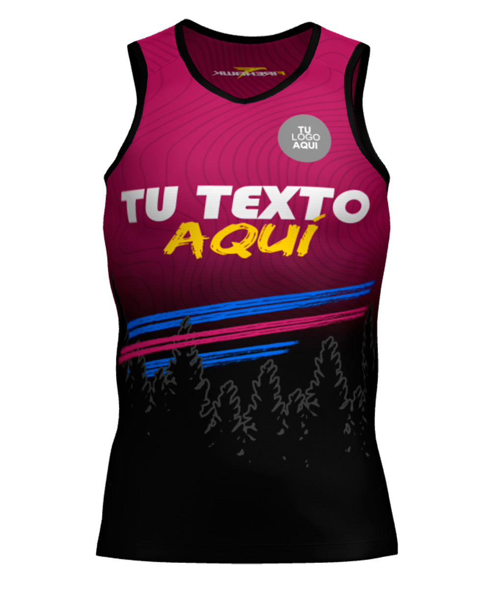 Camiseta Tirantes Trail Running Personalizada # Diseño 55
